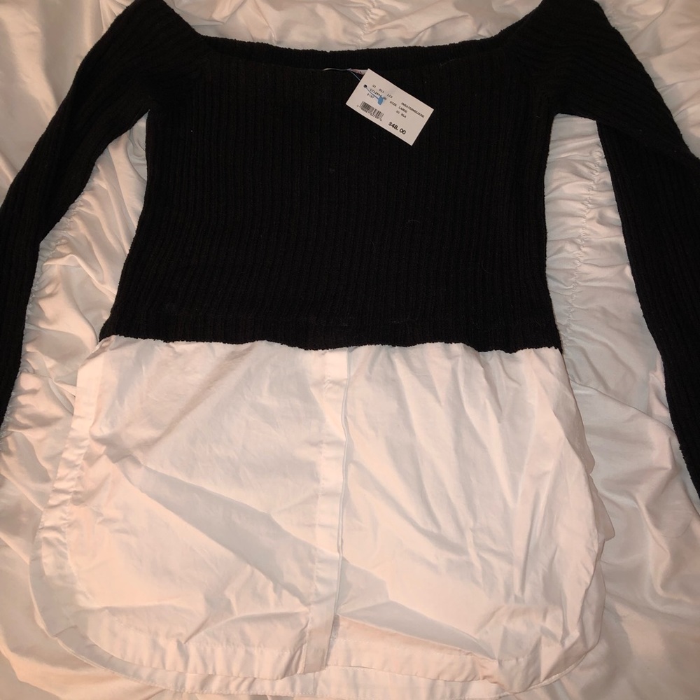 Off the Shoulder Sweater Blouse